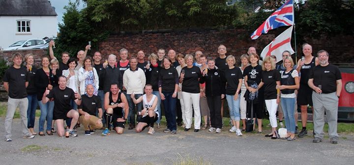 Striders at the end of the Cheshire Canal Ring relay run in 2013