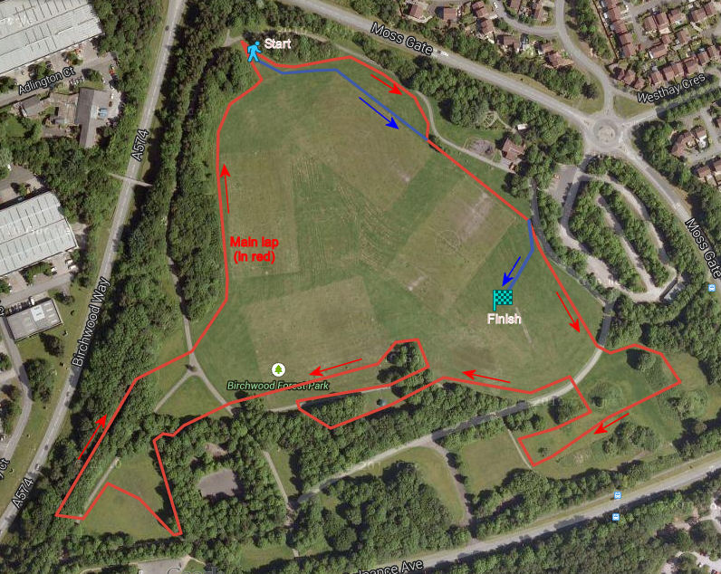 Sunday League Cross Country route Sunday League Cross Country route